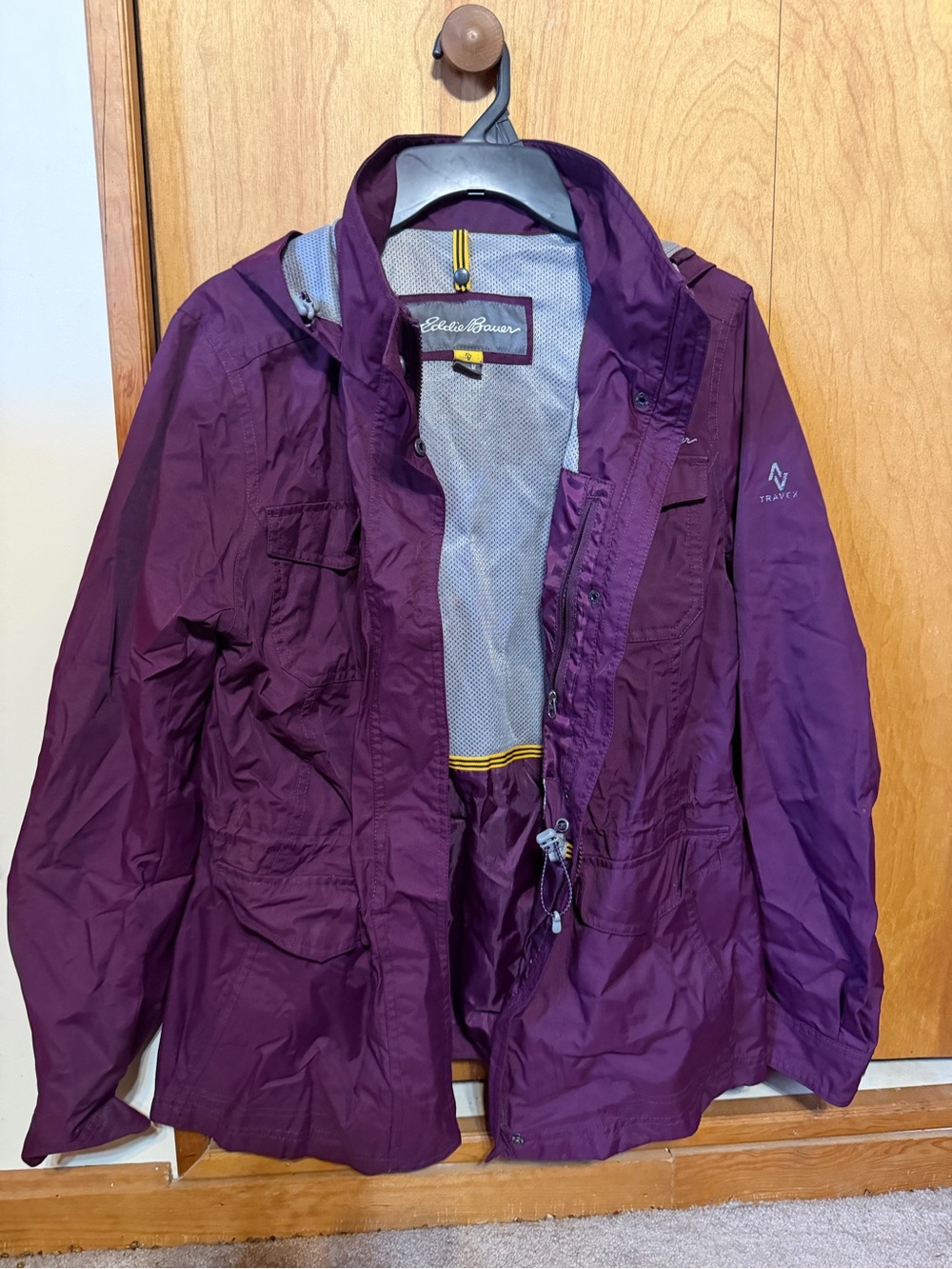Eddie Bauer Women’s Deep Purple Outdoor Rain Jacket